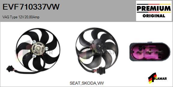 FLAMAR EVF710337VW - Ventilators, Motora dzesēšanas sistēma ps1.lv