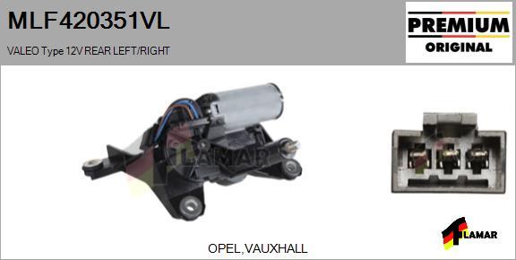 FLAMAR MLF420351VL - Stikla tīrītāju motors ps1.lv