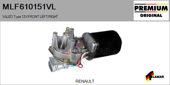 FLAMAR MLF610151VL - Stikla tīrītāju motors ps1.lv