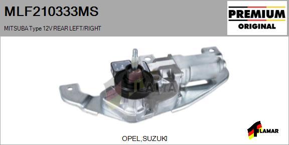 FLAMAR MLF210333MS - Stikla tīrītāju motors ps1.lv