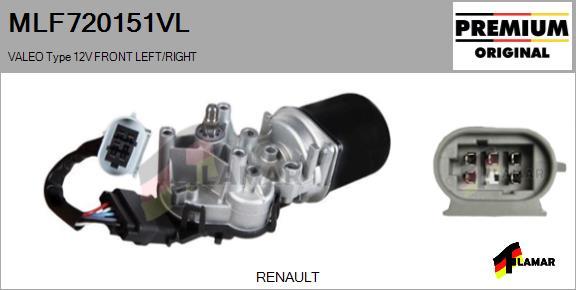 FLAMAR MLF720151VL - Stikla tīrītāju motors ps1.lv