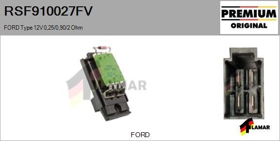 FLAMAR RSF910027FV - Rezistors, Salona ventilators ps1.lv