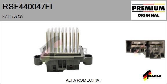 FLAMAR RSF440047FI - Rezistors, Salona ventilators ps1.lv