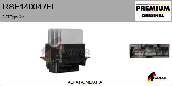 FLAMAR RSF140047FI - Rezistors, Salona ventilators ps1.lv