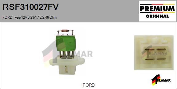 FLAMAR RSF310027FV - Rezistors, Salona ventilators ps1.lv