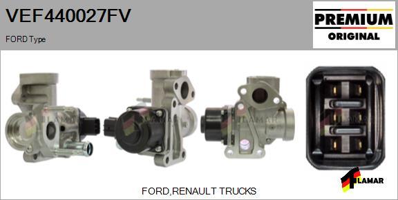 FLAMAR VEF440027FV - Izpl. gāzu recirkulācijas vārsts ps1.lv