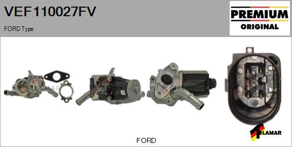 FLAMAR VEF110027FV - Izpl. gāzu recirkulācijas vārsts ps1.lv