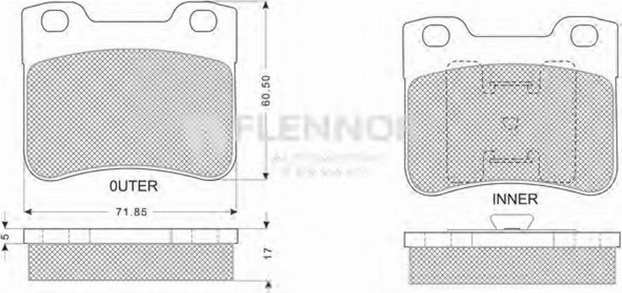 Flennor FB210300 - Bremžu uzliku kompl., Disku bremzes ps1.lv