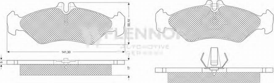 Flennor FB210252 - Bremžu uzliku kompl., Disku bremzes ps1.lv