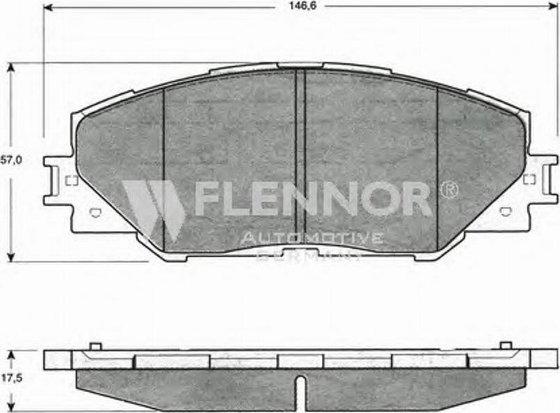 Flennor FB210744 - Bremžu uzliku kompl., Disku bremzes ps1.lv