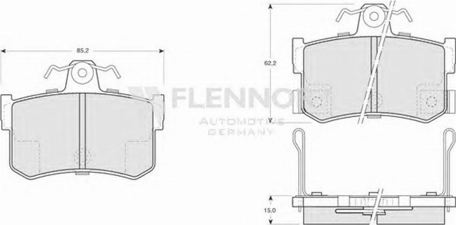 Flennor FB211309 - Bremžu uzliku kompl., Disku bremzes ps1.lv