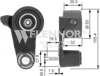 Flennor FS99159 - Spriegotājrullītis, Gāzu sadales mehānisma piedziņas siksna ps1.lv