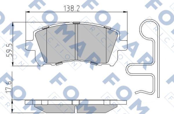 FOMAR Friction FO 994581 - Bremžu uzliku kompl., Disku bremzes ps1.lv