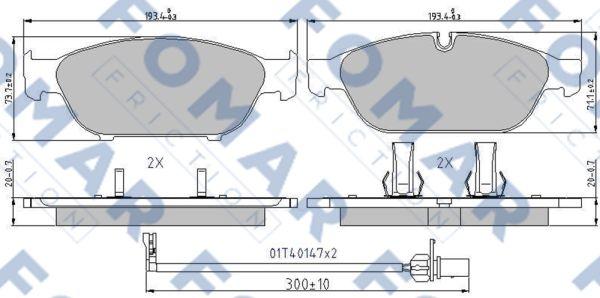 FOMAR Friction FO 998881 - Bremžu uzliku kompl., Disku bremzes ps1.lv