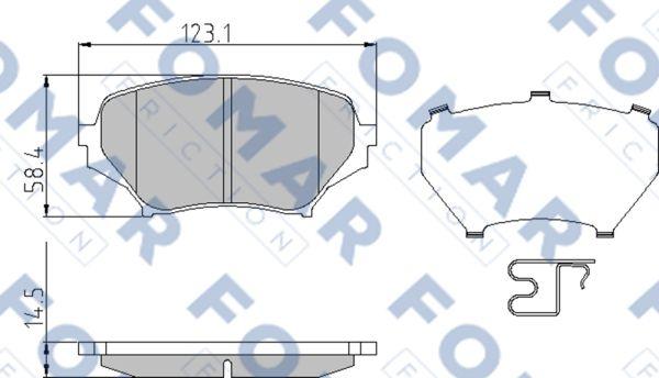 FOMAR Friction FO 948681 - Bremžu uzliku kompl., Disku bremzes ps1.lv