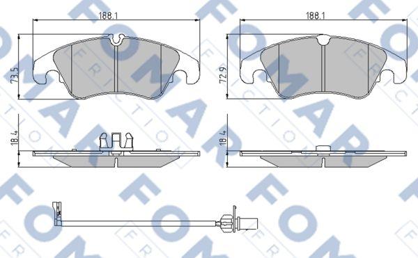 FOMAR Friction FO 962281 - Bremžu uzliku kompl., Disku bremzes ps1.lv