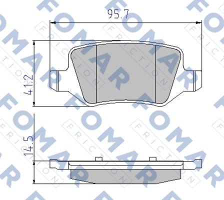 FOMAR Friction FO 909281 - Bremžu uzliku kompl., Disku bremzes ps1.lv