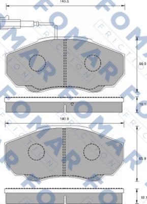 FOMAR Friction FO 909781 - Bremžu uzliku kompl., Disku bremzes ps1.lv