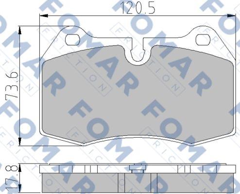 FOMAR Friction FO 904981 - Bremžu uzliku kompl., Disku bremzes ps1.lv