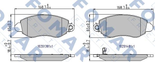 FOMAR Friction FO 904881 - Bremžu uzliku kompl., Disku bremzes ps1.lv