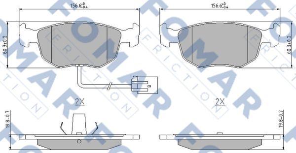 FOMAR Friction FO 905181 - Bremžu uzliku kompl., Disku bremzes ps1.lv