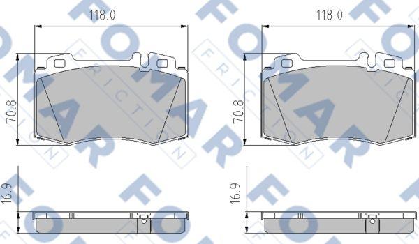 FOMAR Friction FO 906681 - Bremžu uzliku kompl., Disku bremzes ps1.lv