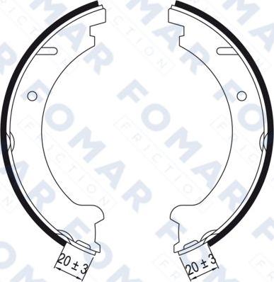 FOMAR Friction FO 9039 - Bremžu loku komplekts ps1.lv