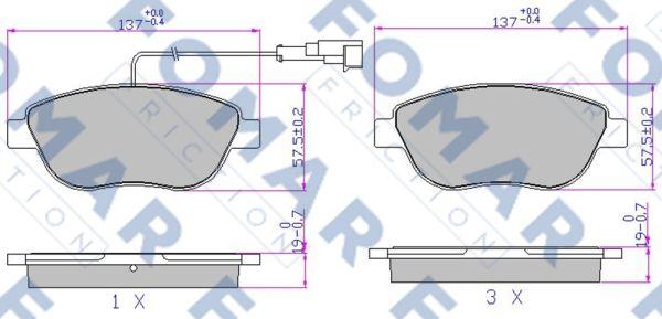 FOMAR Friction FO 907681 - Bremžu uzliku kompl., Disku bremzes ps1.lv