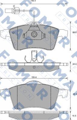 FOMAR Friction FO 907281 - Bremžu uzliku kompl., Disku bremzes ps1.lv