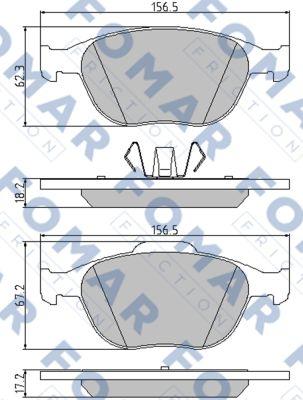 FOMAR Friction FO 907781 - Bremžu uzliku kompl., Disku bremzes ps1.lv