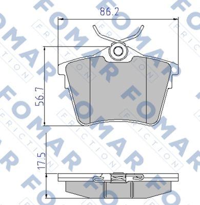 FOMAR Friction FO 919581 - Bremžu uzliku kompl., Disku bremzes ps1.lv