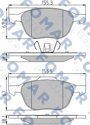 FOMAR Friction FO 914581 - Bremžu uzliku kompl., Disku bremzes ps1.lv