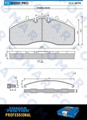 FOMAR Friction FO 918181 - Bremžu uzliku kompl., Disku bremzes ps1.lv