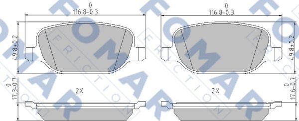 FOMAR Friction FO 913581 - Bremžu uzliku kompl., Disku bremzes ps1.lv