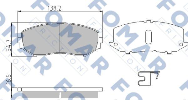 FOMAR Friction FO 939381 - Bremžu uzliku kompl., Disku bremzes ps1.lv