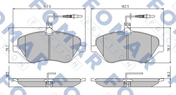 FOMAR Friction FO 934981 - Bremžu uzliku kompl., Disku bremzes ps1.lv