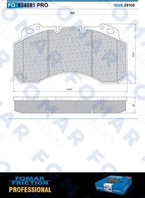 FOMAR Friction FO 934081 - Bremžu uzliku kompl., Disku bremzes ps1.lv