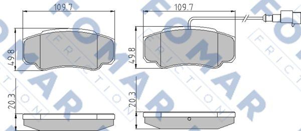 FOMAR Friction FO 934181 - Bremžu uzliku kompl., Disku bremzes ps1.lv