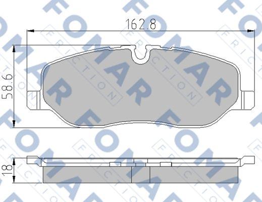 FOMAR Friction FO 934881 - Bremžu uzliku kompl., Disku bremzes ps1.lv