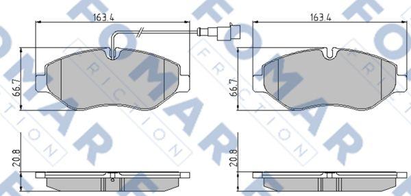 FOMAR Friction FO 934281 - Bremžu uzliku kompl., Disku bremzes ps1.lv