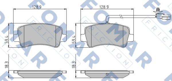 FOMAR Friction FO 935481 - Bremžu uzliku kompl., Disku bremzes ps1.lv