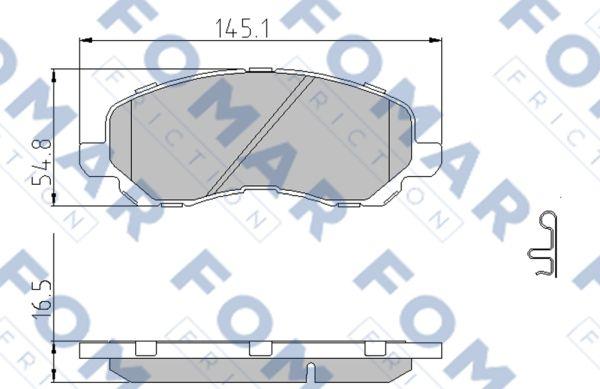 FOMAR Friction FO 935881 - Bremžu uzliku kompl., Disku bremzes ps1.lv