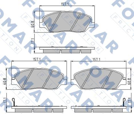 FOMAR Friction FO 935381 - Bremžu uzliku kompl., Disku bremzes ps1.lv