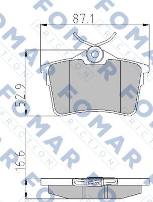 FOMAR Friction FO 935781 - Bremžu uzliku kompl., Disku bremzes ps1.lv