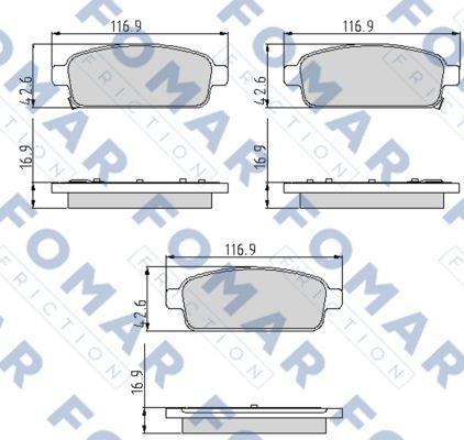 FOMAR Friction FO 936481 - Bremžu uzliku kompl., Disku bremzes ps1.lv