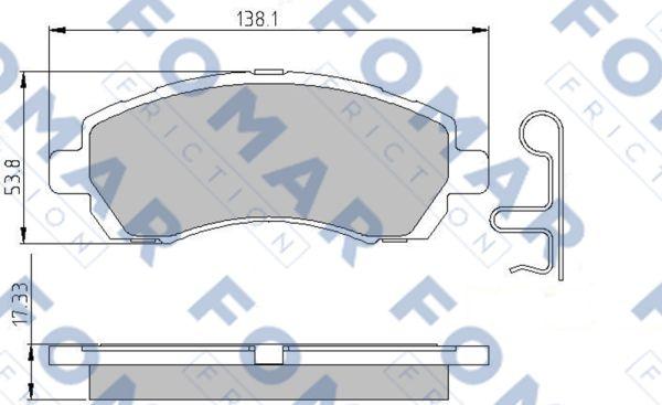 FOMAR Friction FO 936581 - Bremžu uzliku kompl., Disku bremzes ps1.lv