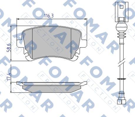 FOMAR Friction FO 936681 - Bremžu uzliku kompl., Disku bremzes ps1.lv