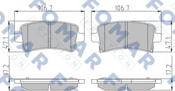 FOMAR Friction FO 936381 - Bremžu uzliku kompl., Disku bremzes ps1.lv