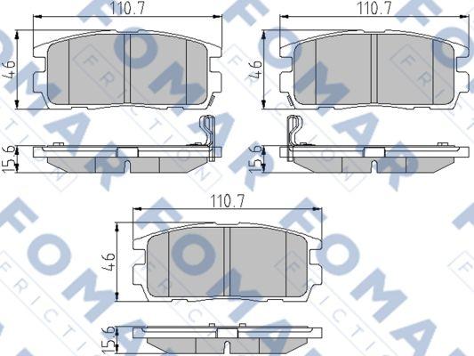 FOMAR Friction FO 930981 - Bremžu uzliku kompl., Disku bremzes ps1.lv