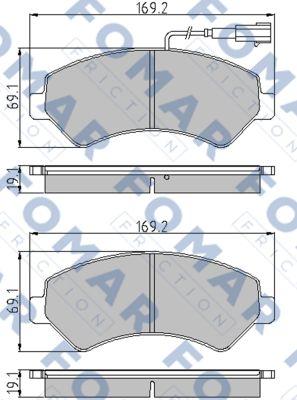 FOMAR Friction FO 930681 - Bremžu uzliku kompl., Disku bremzes ps1.lv